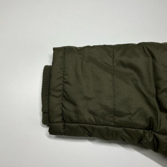 NWOT SUSAN GRAVER Water Resistant Quilted Puffer Jacket with Hood Olive Medium - Picture 4 of 11